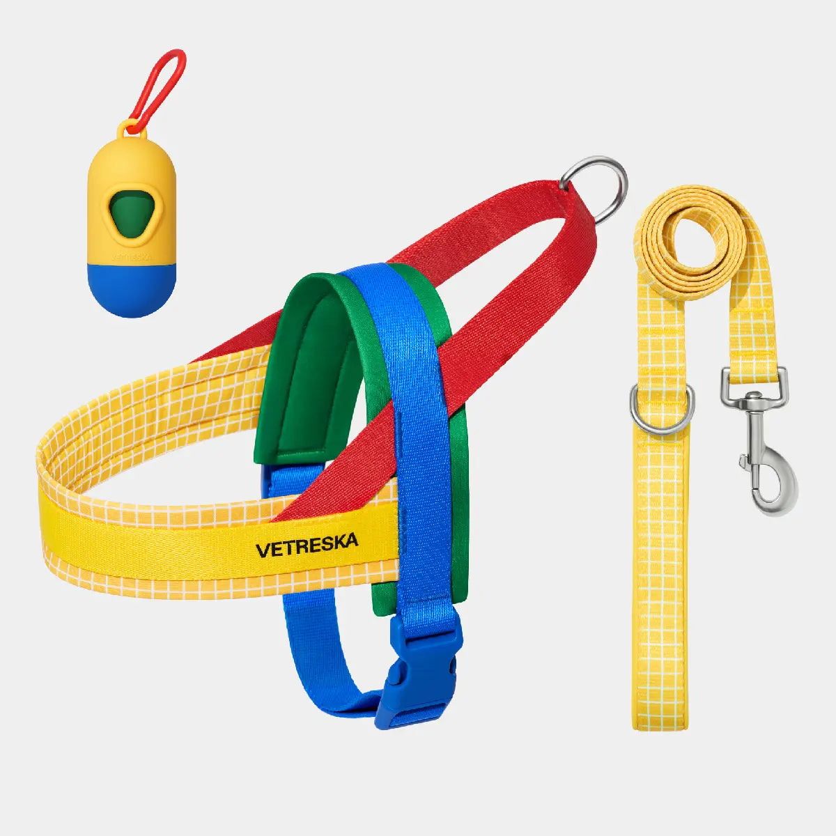 VETRESKA Moma Dog Harness and Leash Set - Adjustable No-Pull Harness for Small to Medium Dogs with Anti-Twist Leash for Walking and Training
