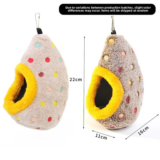 Egg-Shaped Warm Plush Hanging Bird Cage Nest, Winter Nesting House for Small-Medium Birds - Birdcage Liner, Pet Supplies Cages & Accessories (Fits Parrots, Finches)