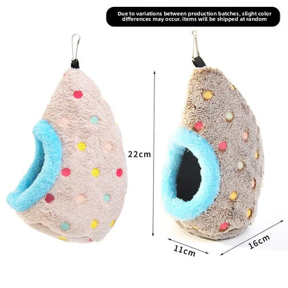 Egg-Shaped Warm Plush Hanging Bird Cage Nest, Winter Nesting House for Small-Medium Birds - Birdcage Liner, Pet Supplies Cages & Accessories (Fits Parrots, Finches)