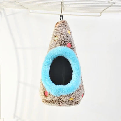 Egg-Shaped Warm Plush Hanging Bird Cage Nest, Winter Nesting House for Small-Medium Birds - Birdcage Liner, Pet Supplies Cages & Accessories (Fits Parrots, Finches)